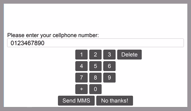 Text keyboard with white background