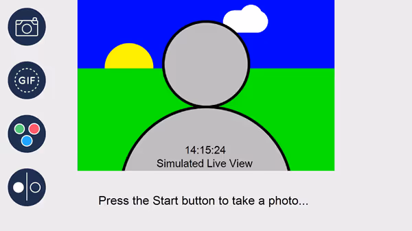 Buttons at the side of the screen