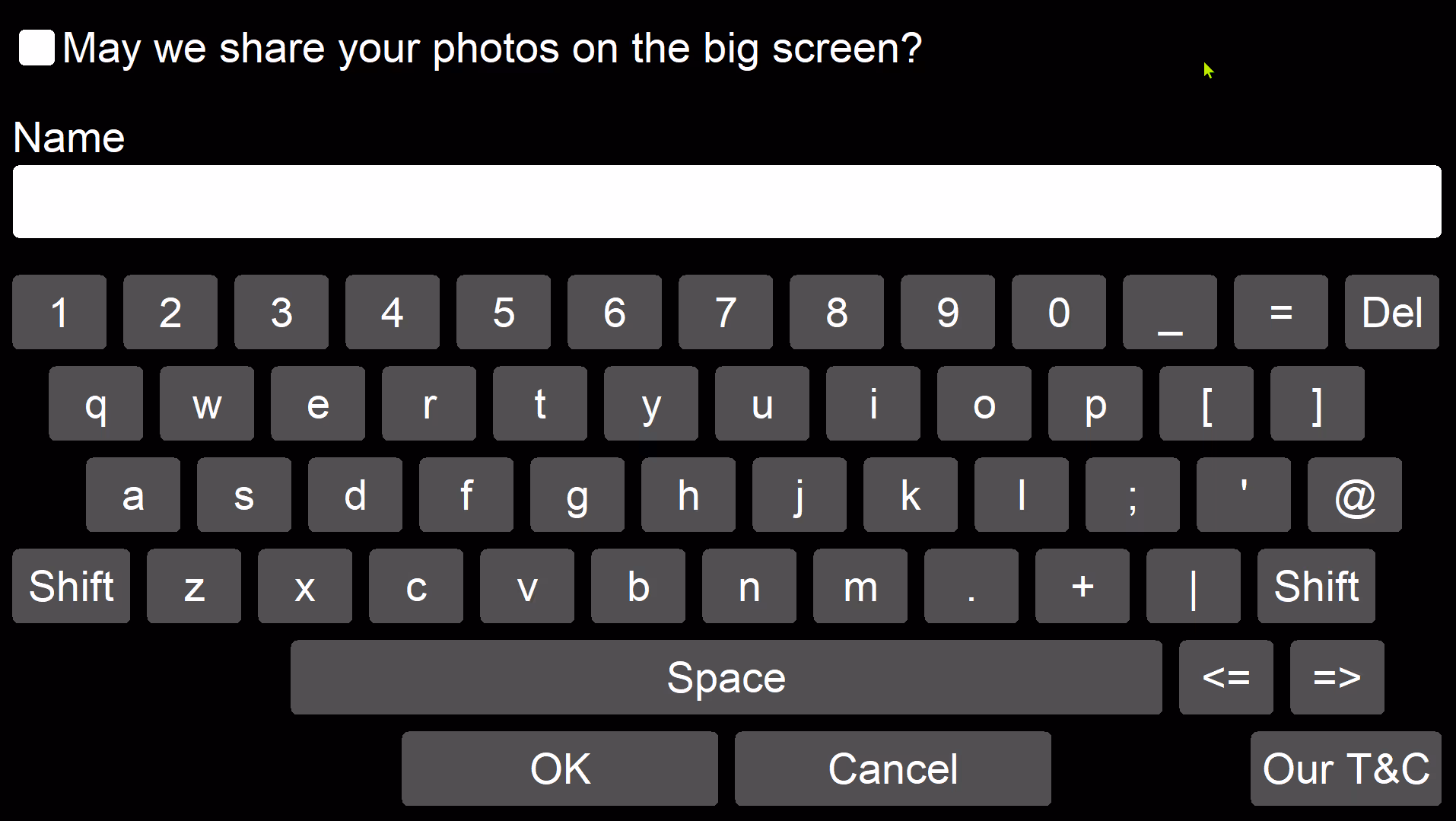 Preview of actual survey 1 screen