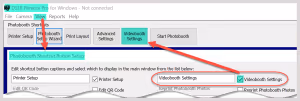 The videobooth settings shortcut button is useful when working on videos and burst GIFs (Breeze DSLR Remote Pro 3.17)