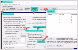 Video Settings Windows (Breeze DSLR Remote Pro 3.17.1)