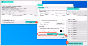 Opening touchscreen settings in Breeze Flipbook Photobooth