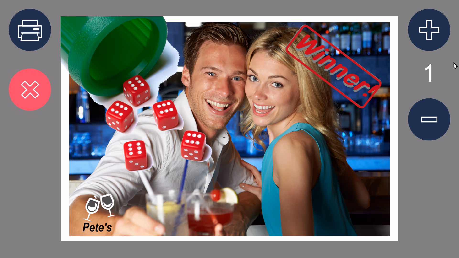 Winning print layout shown on screen (Breeze DSLR Remote Pro 3.15.3)