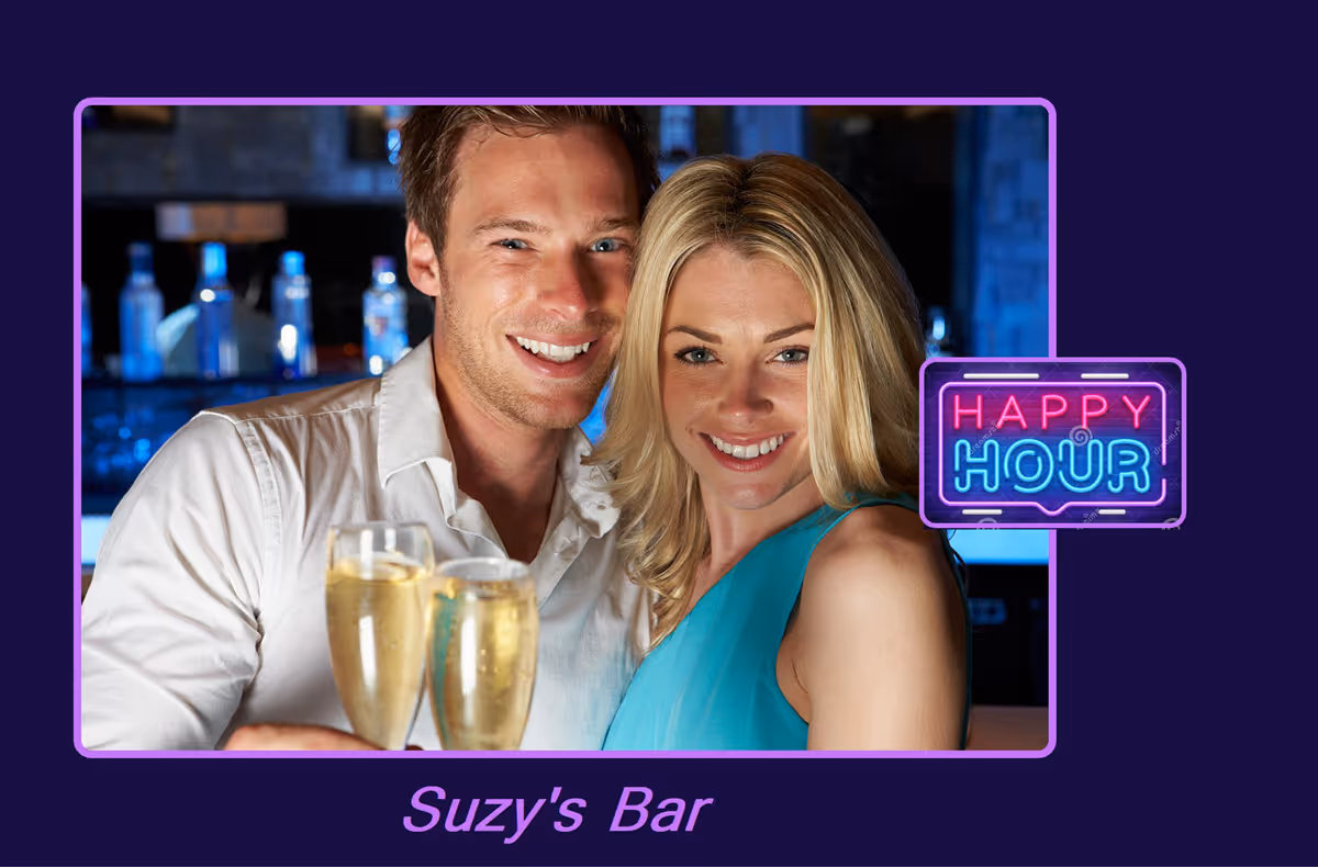 Print with Happy Hour overlay