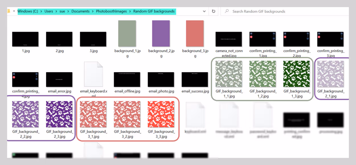 PhotoboothImages folder for a random slideshow GIF event