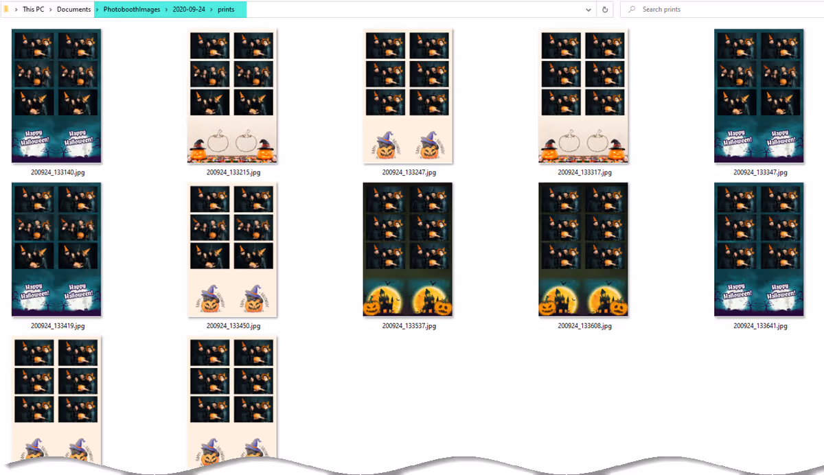 Prints with random backgrounds for Hallowe'en