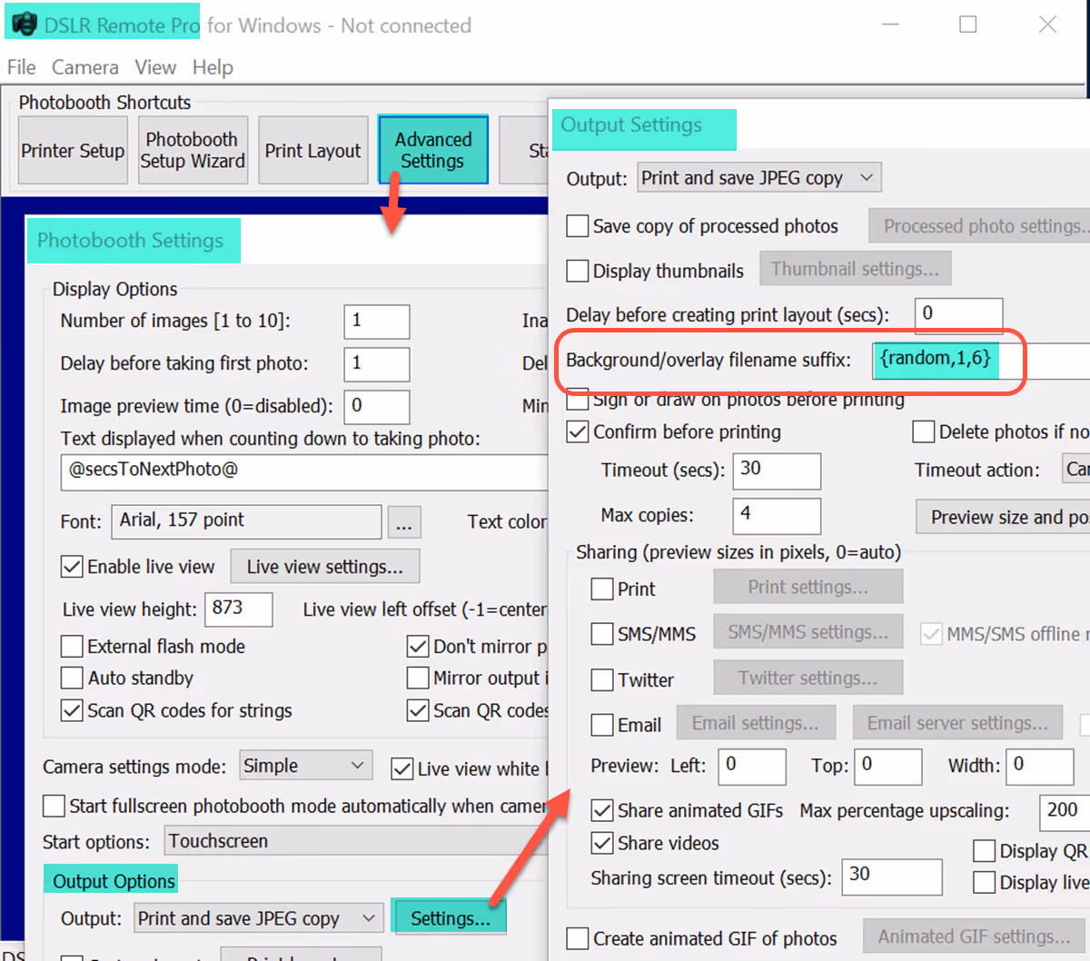 Suffix using a random token to pick a winner (Breeze DLSR Remote Pro 3.15.3)
