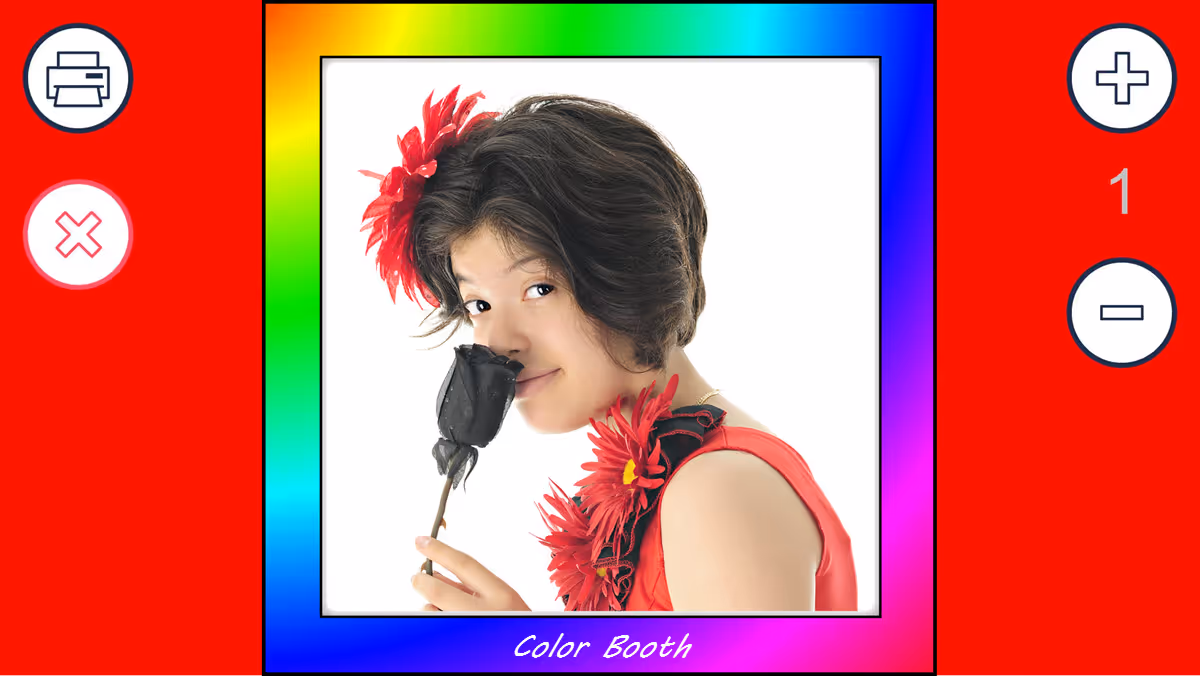 Red Print Preview screen (Breeze DSLR Remote Pro 3.15.3)