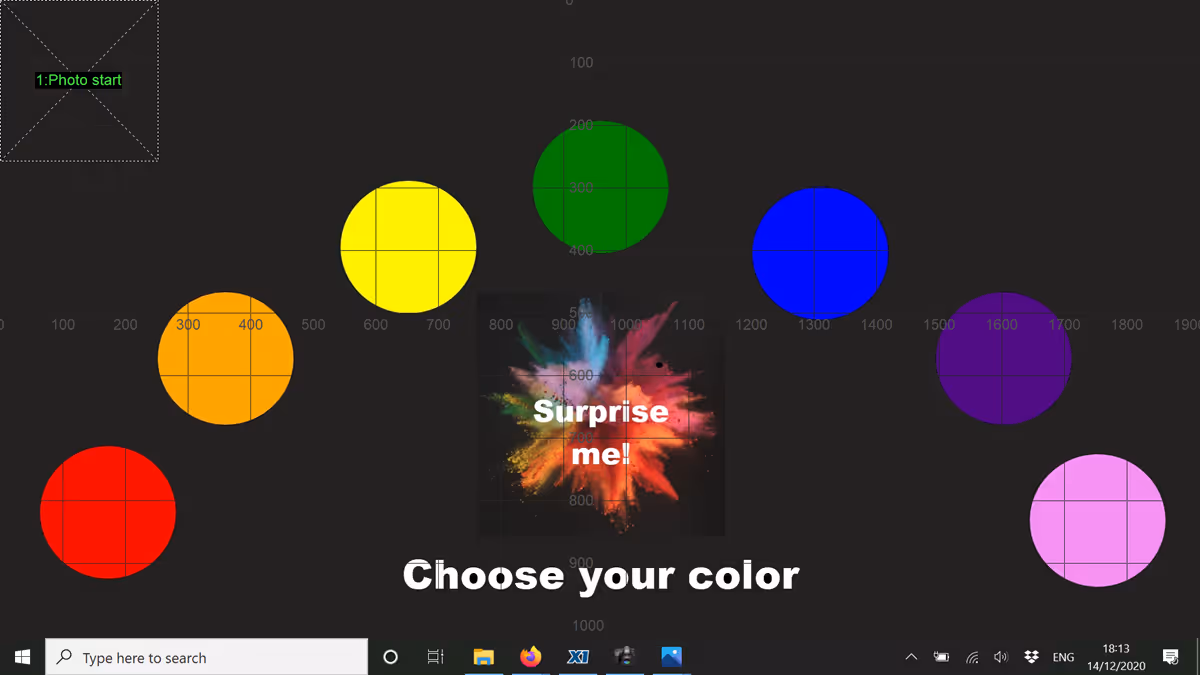Initial touchscreen settings for the menu screen