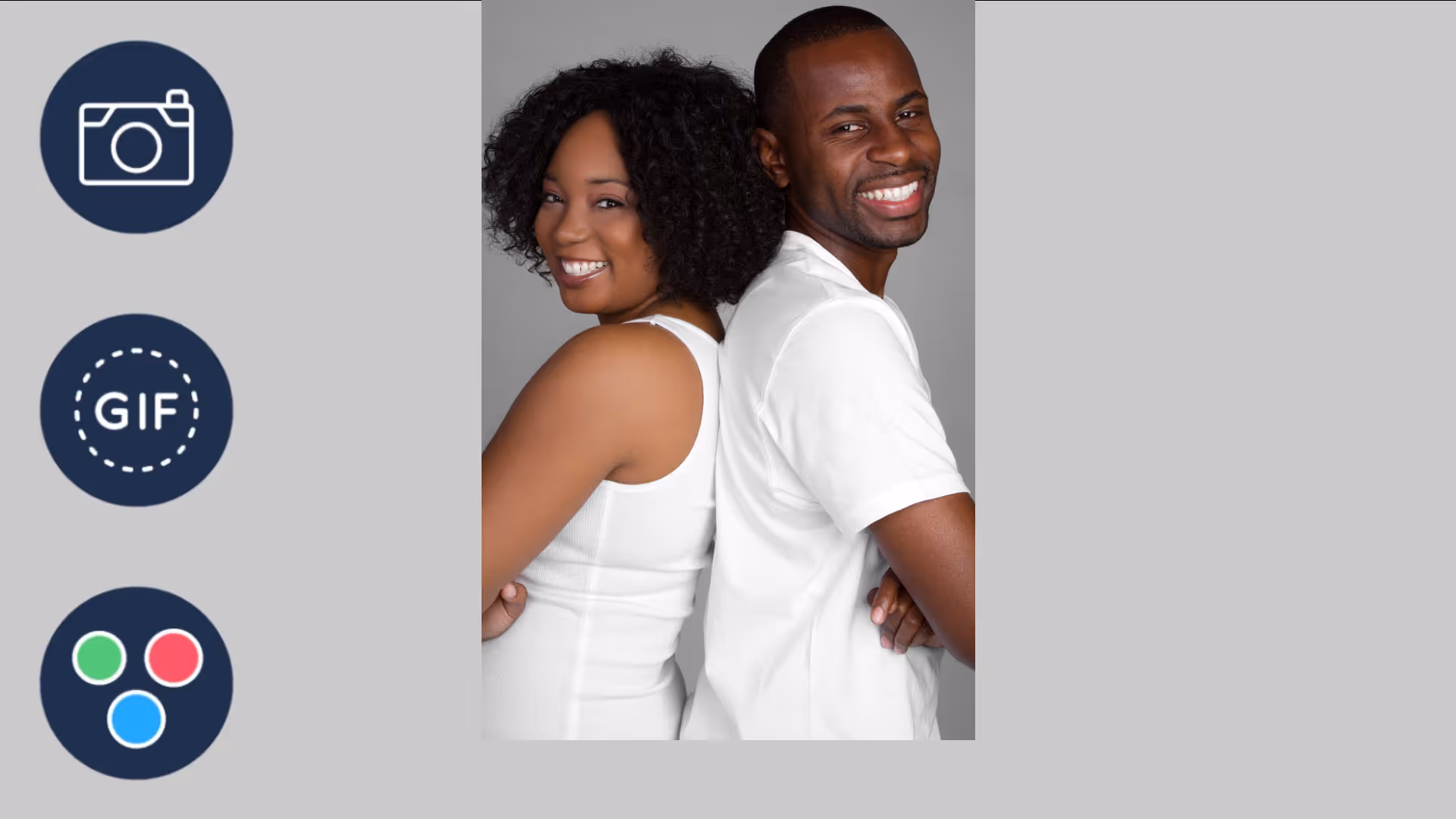 Landscape oriented photo booth also shooting portrait images (Breeze DSLR Remote Pro 3.15.1)