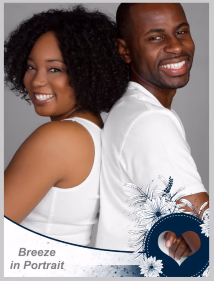 Portrait photo on portrait print (Overlay courtesy of SMOVE)