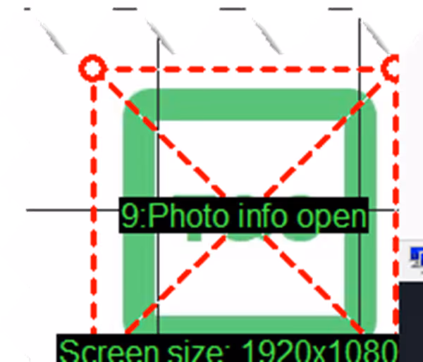 Drag, drop and resize the action to cover your graphic (DSLR Remote Pro 3.14.3)