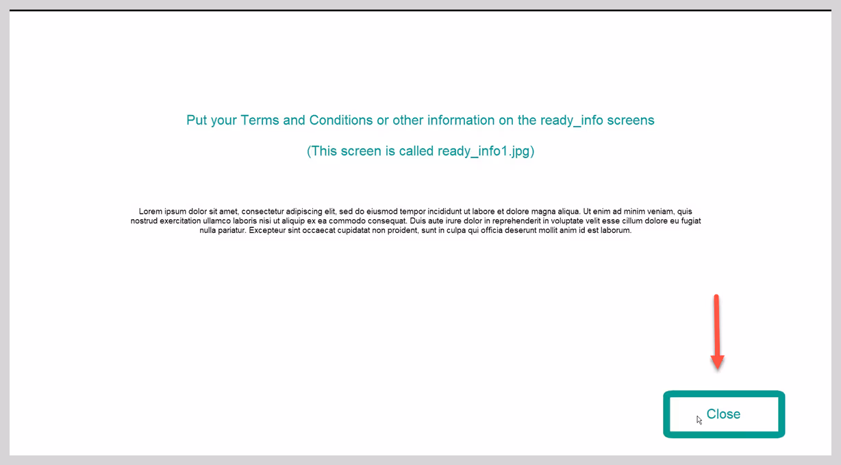 Check you can access and close your information screen within DLSR Remote Pro