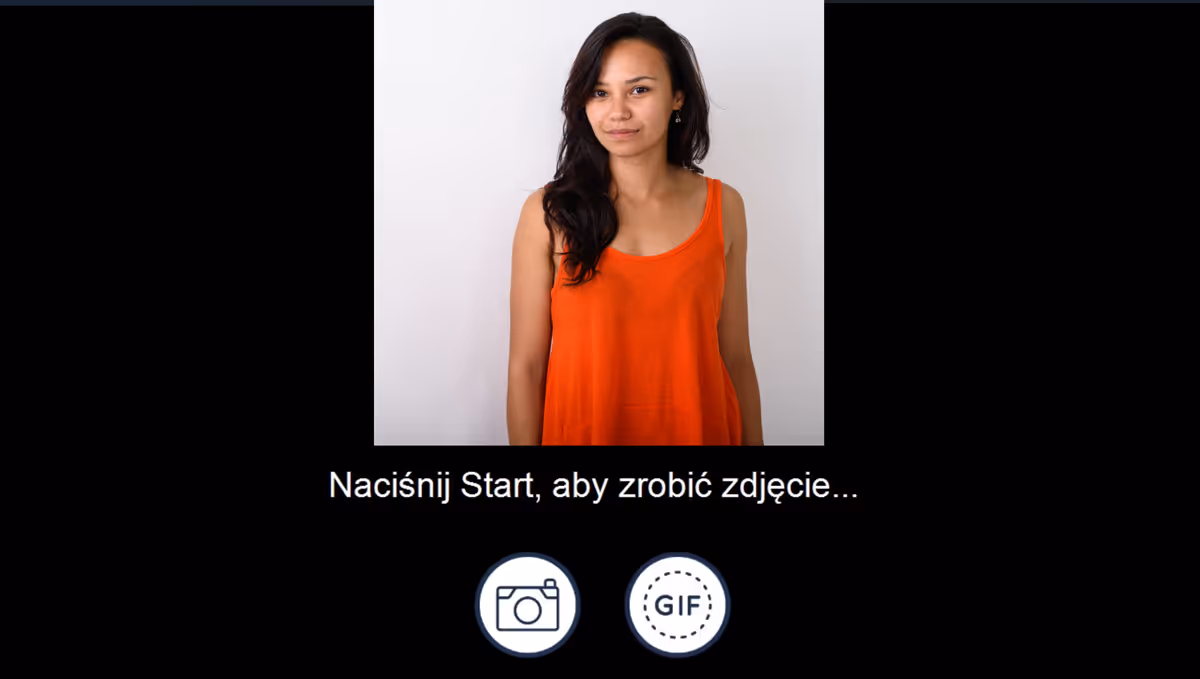 Ready screen wih Polish captions created by the wizard (DSLR Remote Pro 3.14.3)