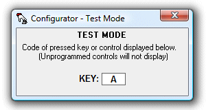 Keyboard test mode