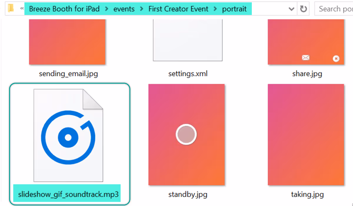 Paste your MP3 soundtrack into the screen folder
