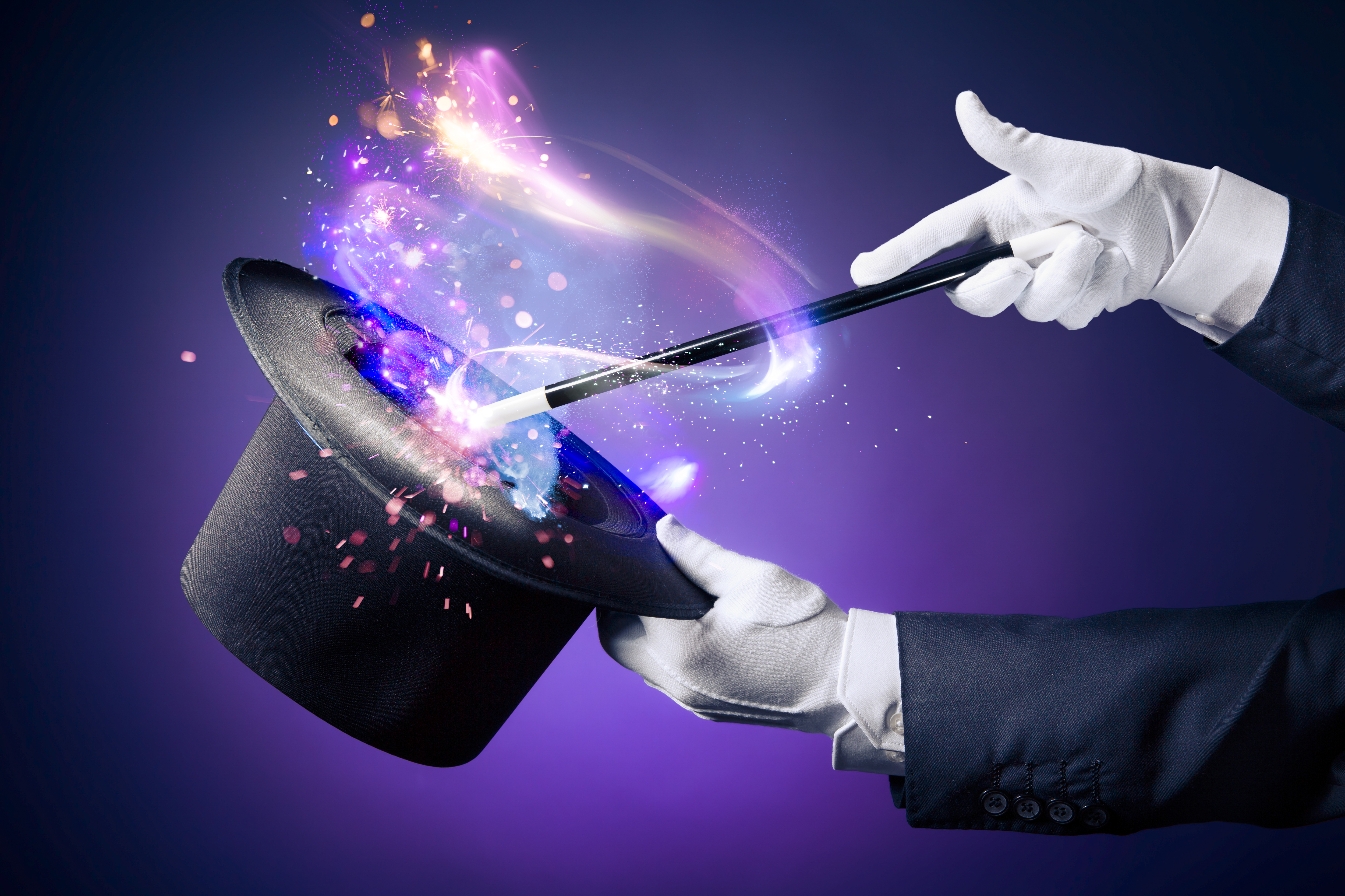 Image of magician's hat and wand