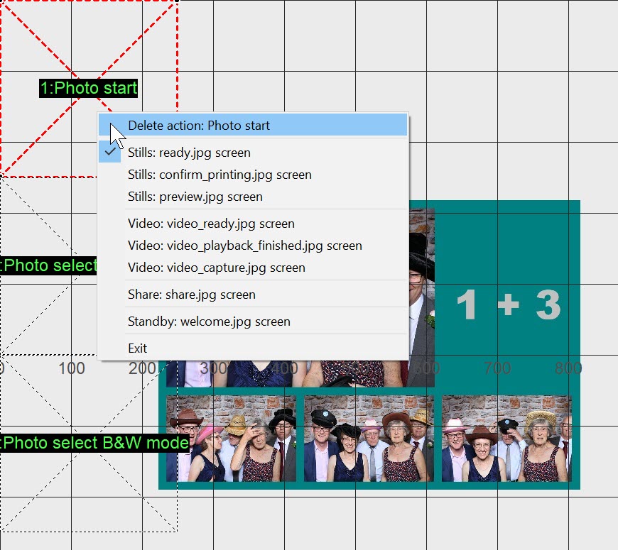 Shows how to delete touchscreen actions DSLR Remote Pro 3.8.1