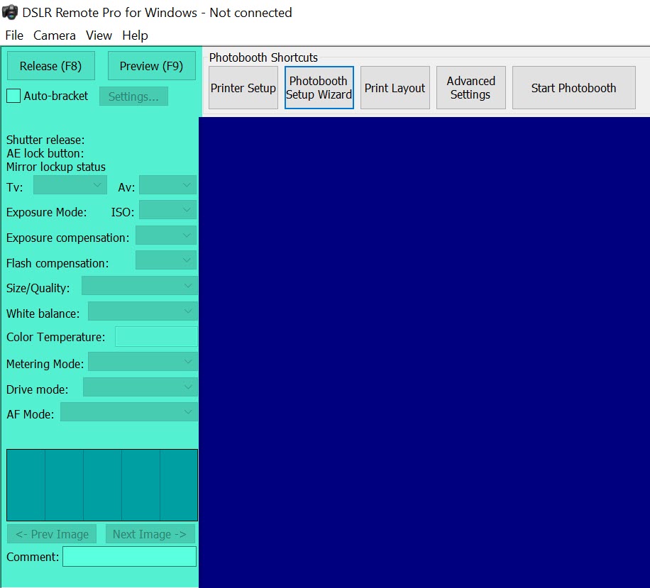 Shows DSLR Remote Pro 3.8.1 main screen with camera settings highlighted