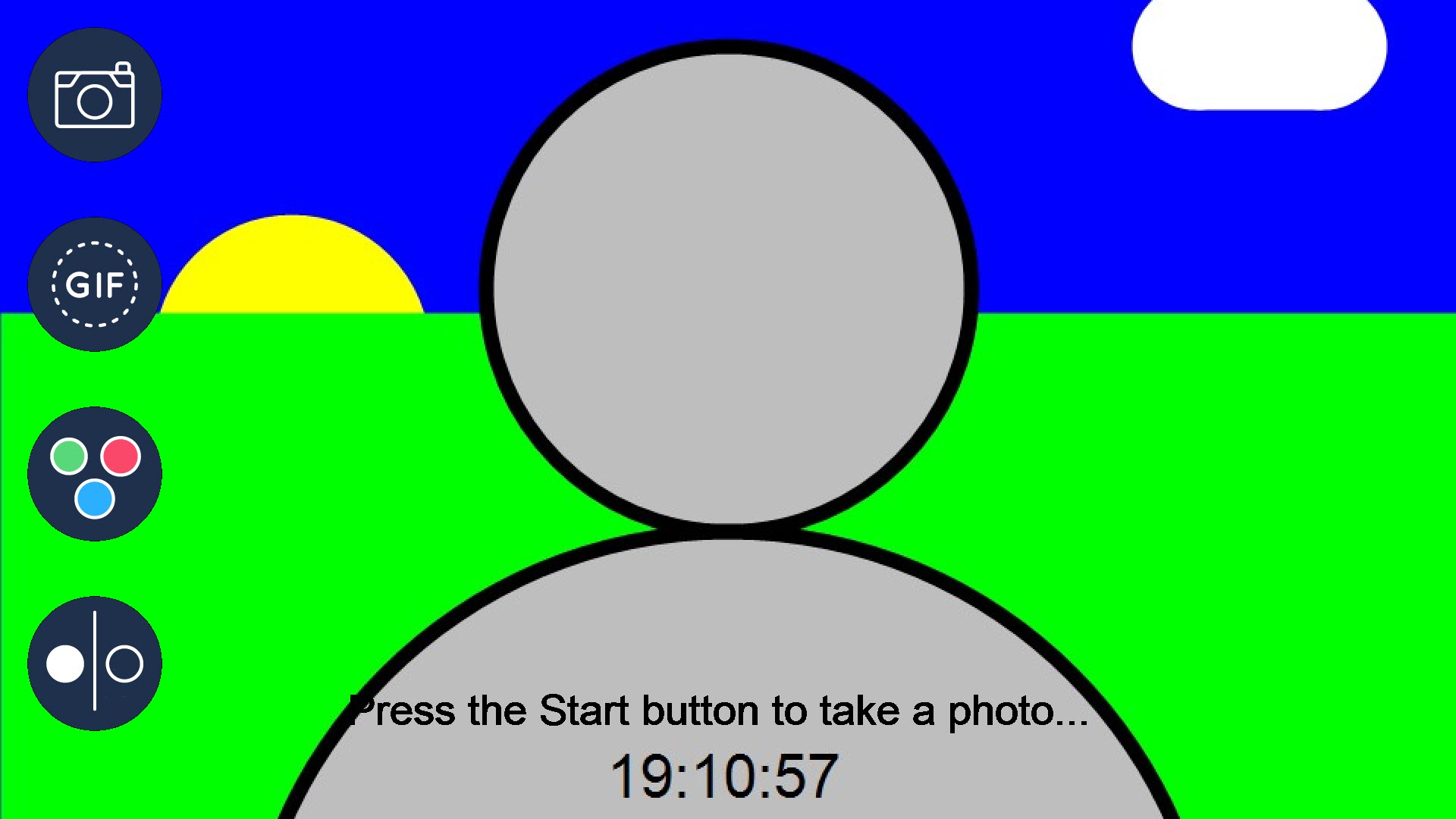 DSLR Remote Pro 3.9 ready screen generated by Photobooth Setup Wizard DSLR Remote Pro 3.9