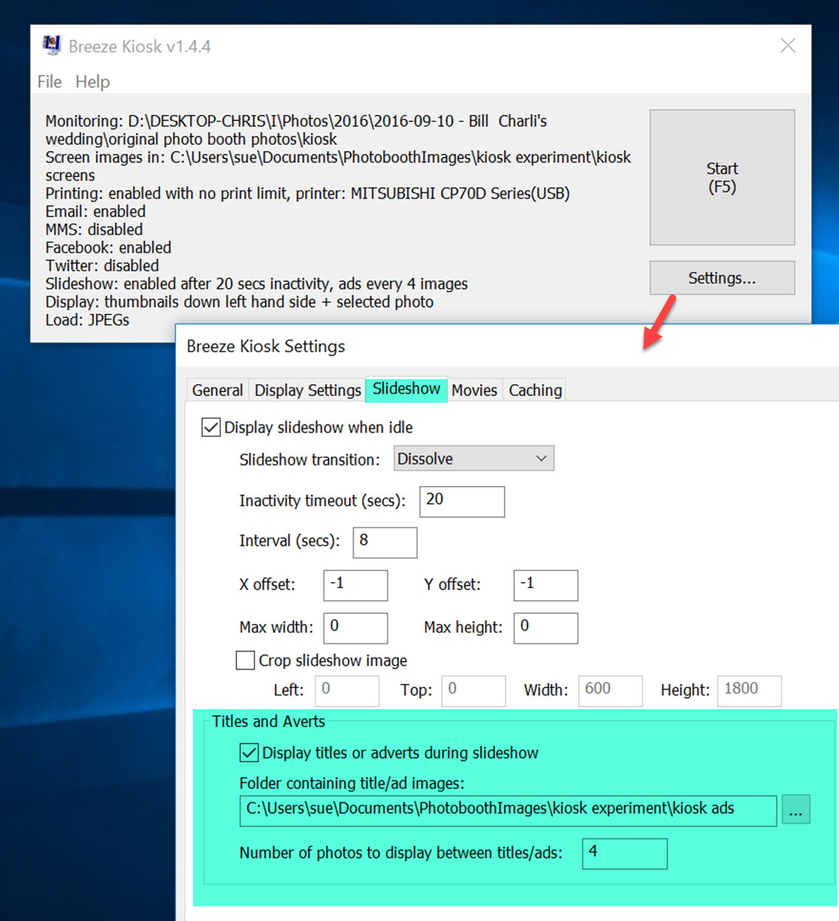 Showing how to add advertisments in Breeze Kiosk.