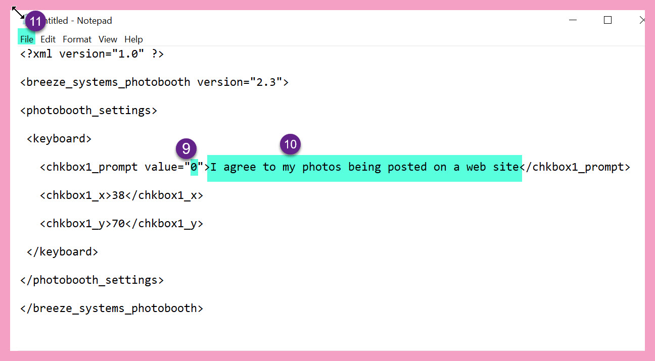 Example XML for email keyboard Breeze Kiosk 1.4.4